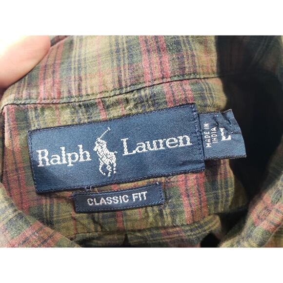 Vintage Ralph Lauren Shirt Men's XL Extra Large Classic Fit Button Up Plaid - Picture 7 of 12